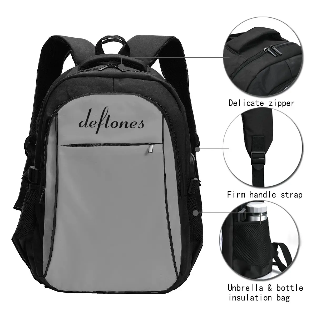 Nuovi zaini Usb Deftones-Logo-1995 moda Tote viaggi escursionismo porta Usb borse per Notebook