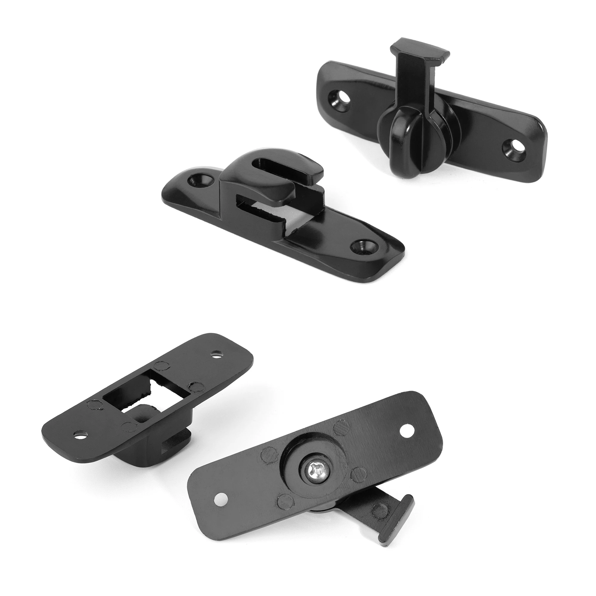 Black Zinc Alloy Door Latch Bathroom Balcony Wooden Doors Toggle Latches Heavy Duty Metal Catch for Funiture Cabinet Closure