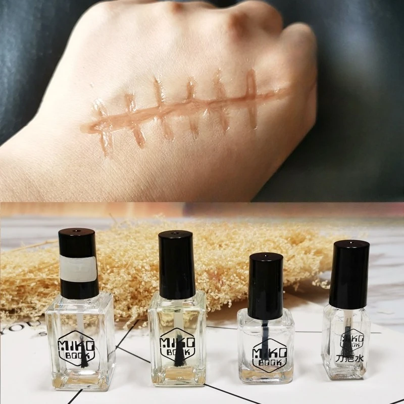 New Halloween Scar Liquid Makeup, Fake Wound Scar Face Paint, Special Effects Skin Cosmetic for Movie Film Cosplay Party Wear