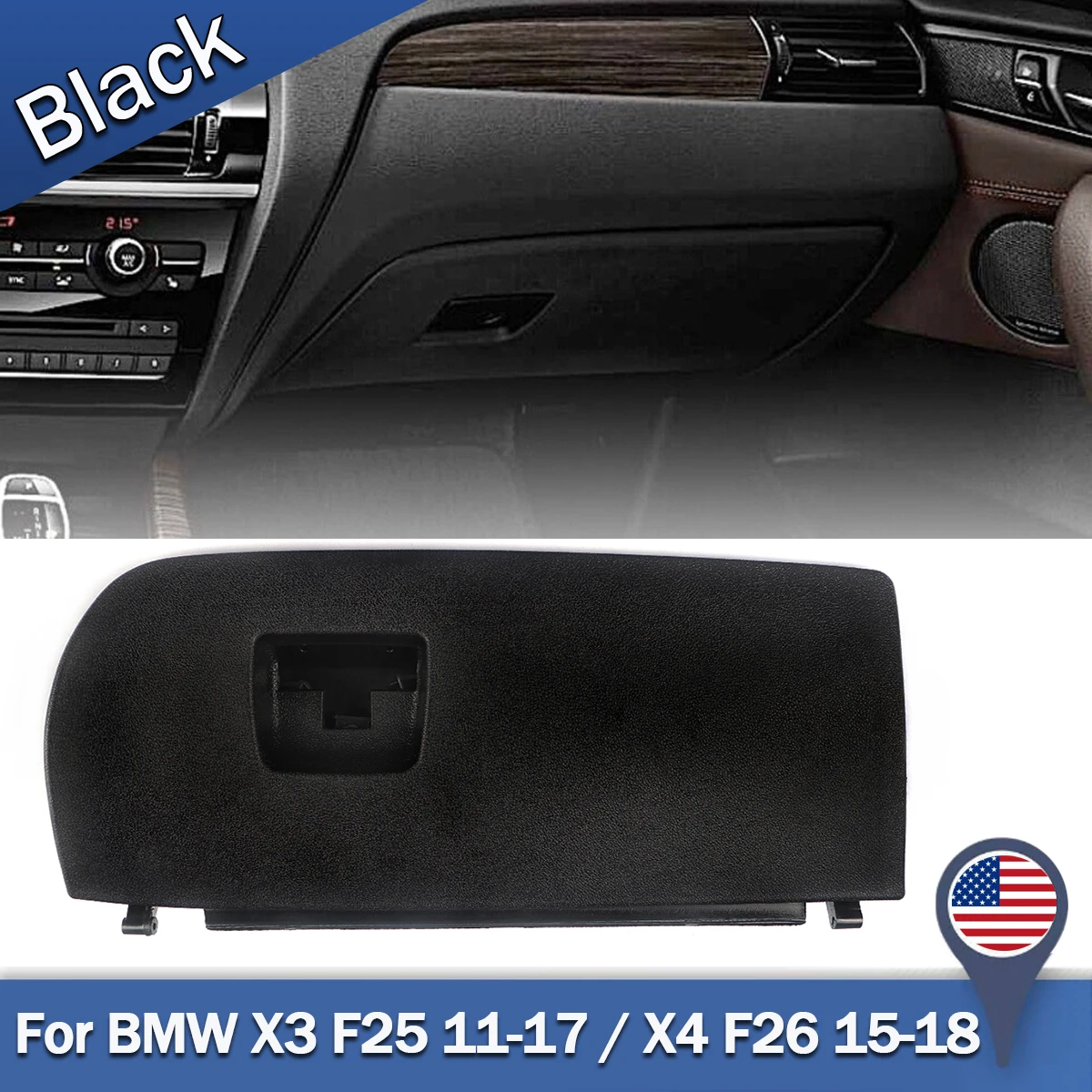 

For BMW X3 X4 New Dash Glove Box Door Lid Black F25 F26 M40i Sport 4-Door 2011-2018 car parts cover 51166839000