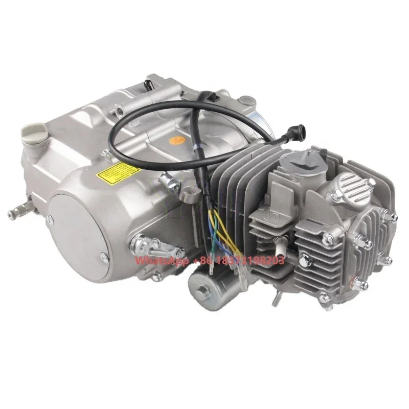 Yinxiang 125cc Silver Air-Cooled Kick Electronic Start Complete Motorcycle Engine Kit 4 Stroke New and CDI Ignition