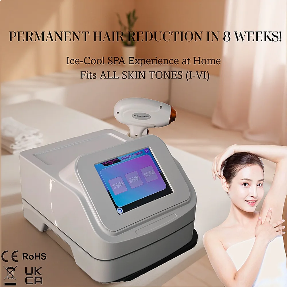 NUEVA 2026 Mini Ice Platinum Diode Laser Hair Removal Machine 4000W Portable 808nm 755nm 940nm 1064nm for Women CE Certified