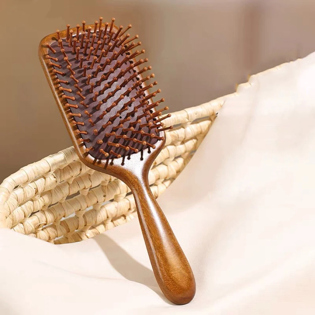 

Wooden Hair Comb Follicles Unblocking Scalp Massage Comb Household Portable Air Sac Comb Natural Sandalwood Air Cushion Comb