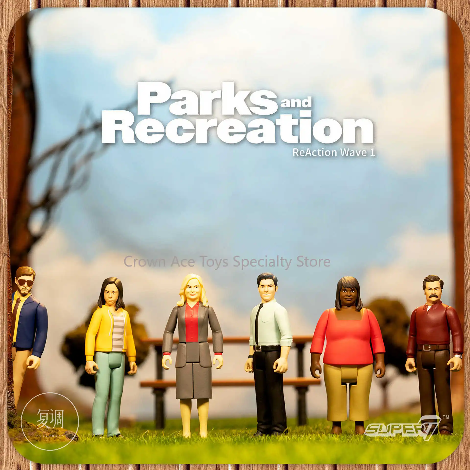 In Stock Super7 Parks and Recreation Andy Dwyer April Ludgate Ben Wyatt Donna Meagle Leslie Knope Action Figure Collectible Toys