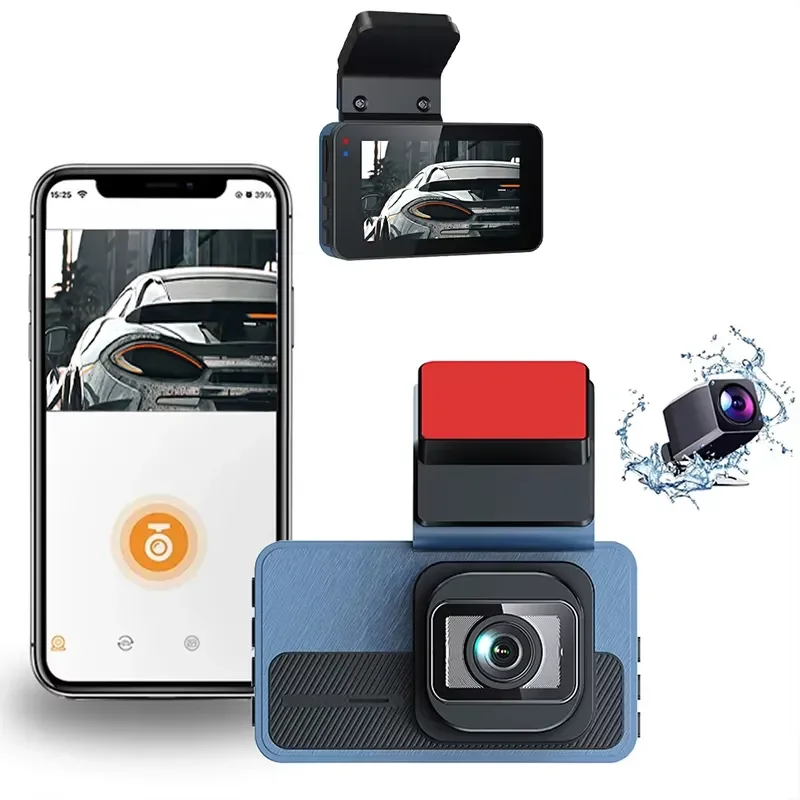 2026 Hot Sale Bosstar 3inch IPS Screen 4K Car DVR Dash Cam Dual Lens Front Rear View Recording Black Box WIFI Video