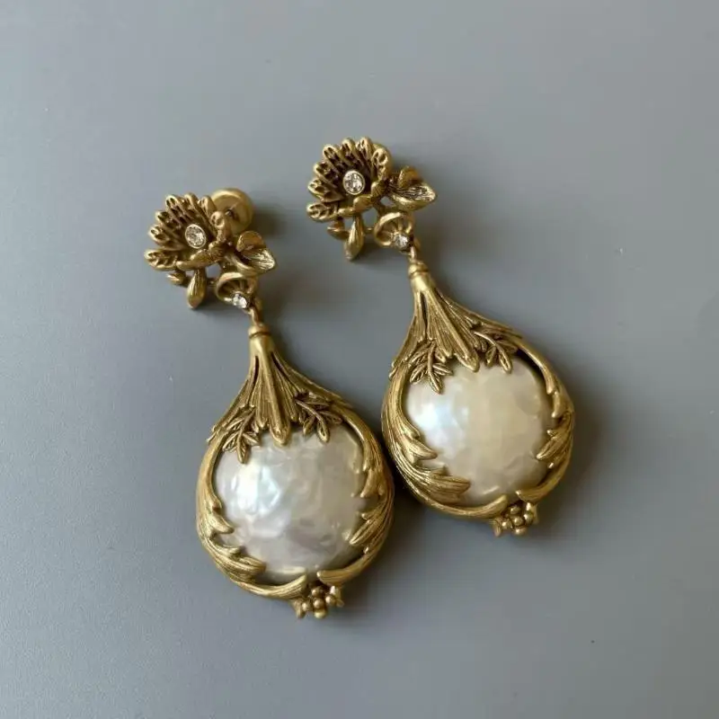 Zircon Pendant Necklace Earrings Set Elegant Geometry Design Simulated Pearl Water Drop Jewelry Perfect for Prom Party Events