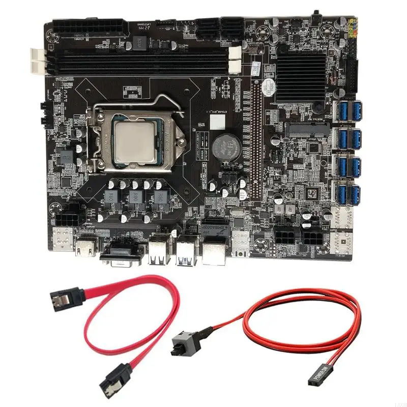 LX0B Miner LGA1155 for GPU Cryptocurrency Mining BTC Motherboard Graphics Card Slot