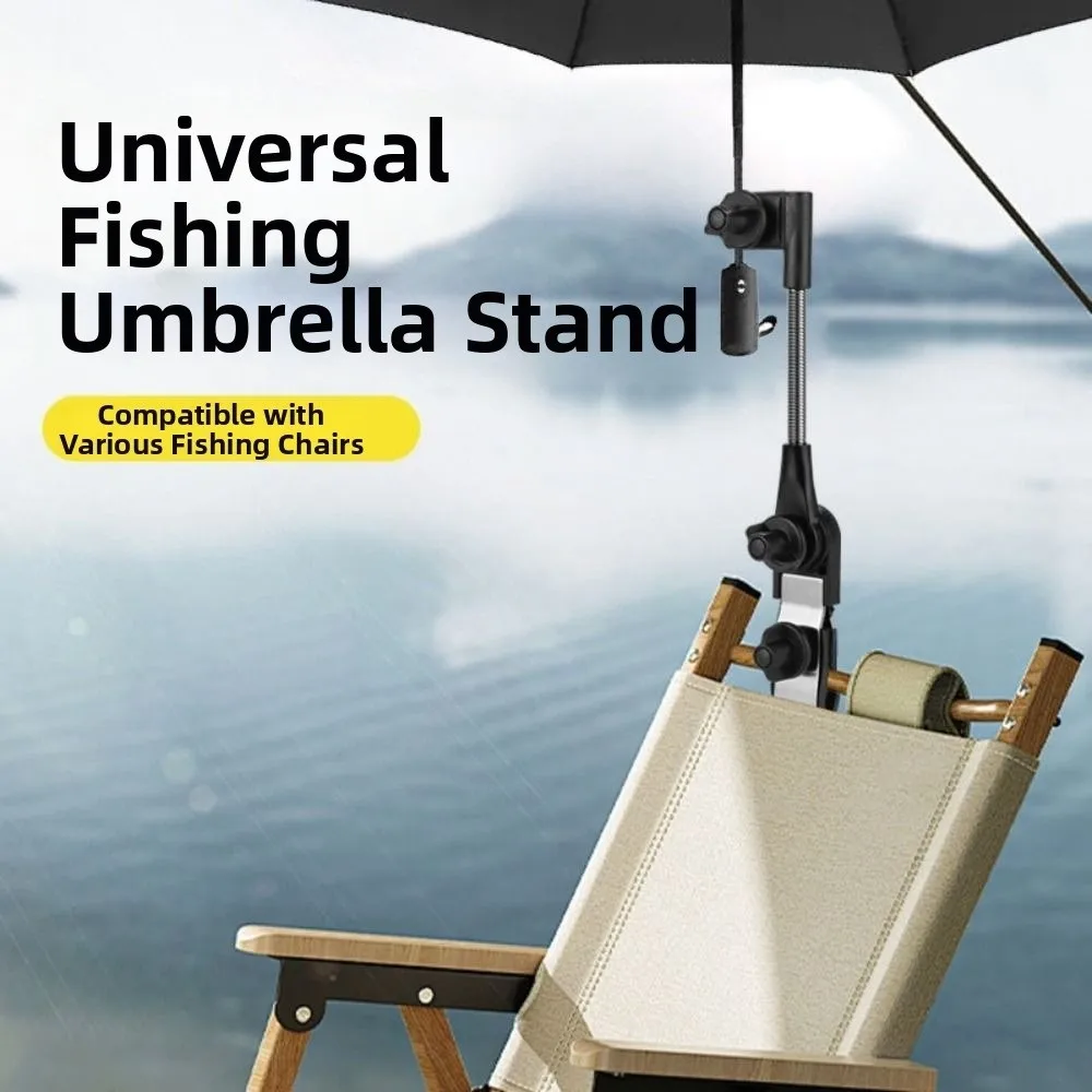 Rainproof Adjustable Umbrella Mount Stand Non-slip Clamp Adjustable Angle Wheelchair Umbrella Holder Flexible Universal
