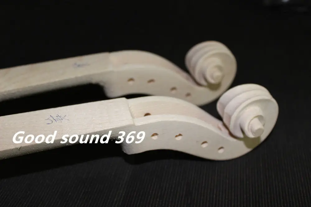 1pcs hand carved Student Maple White Violin Neck 4/4 size Violin Parts