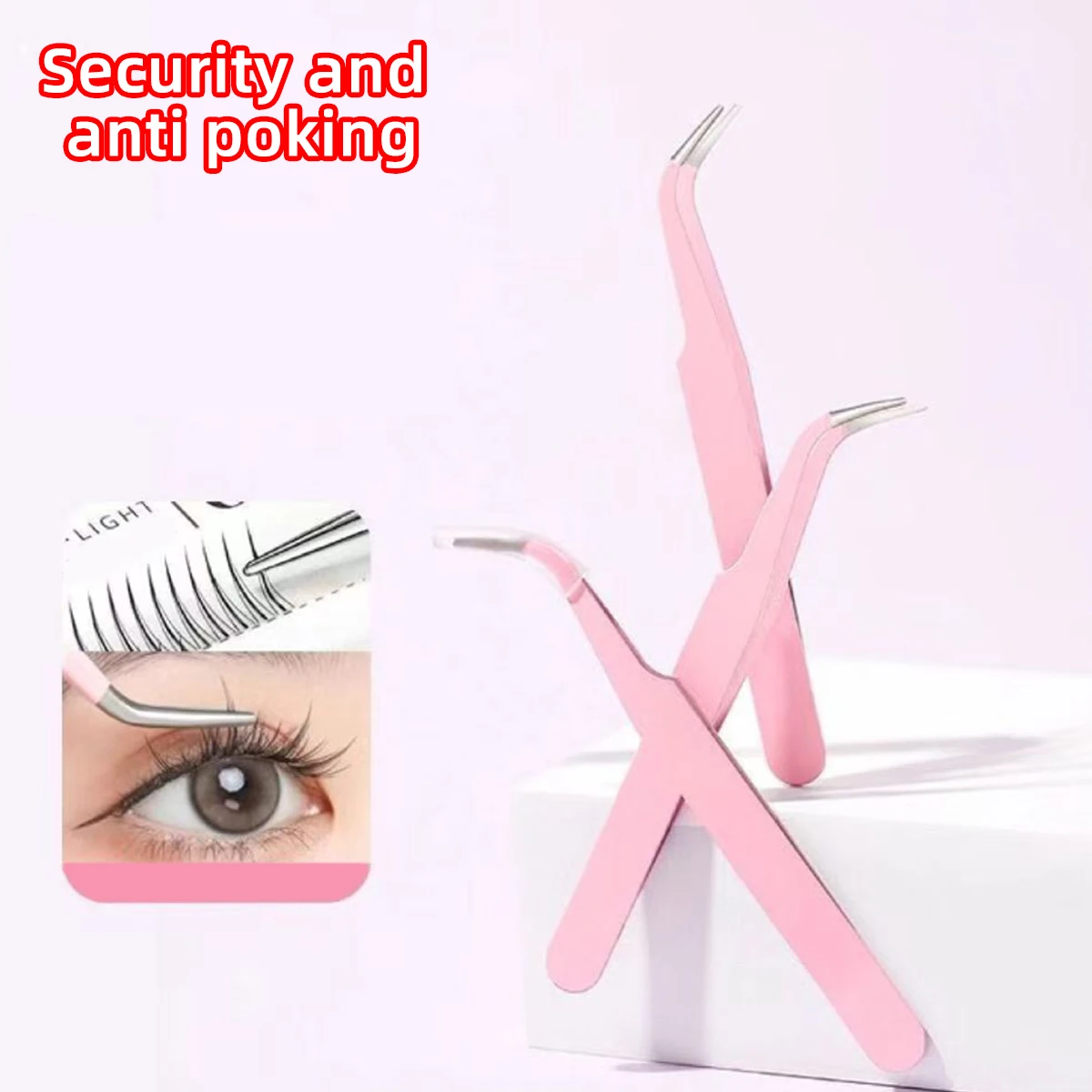 1/2PCS Stainless Tweezers Straight Curved Tweezers for Stickers Eyelash Extensions Precision Electronics Nail Rhinestone Jewelry