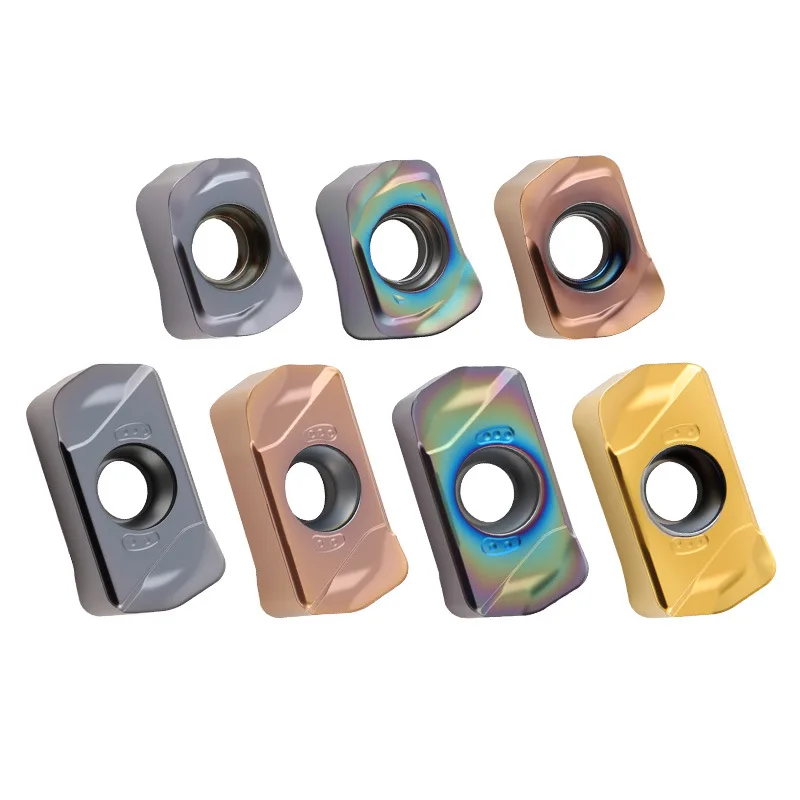 

CNC High Feed Milling Cutter Insert LNMU0303, Double-Sided Roughing for Steel, Durable Carbide Indexable Blade
