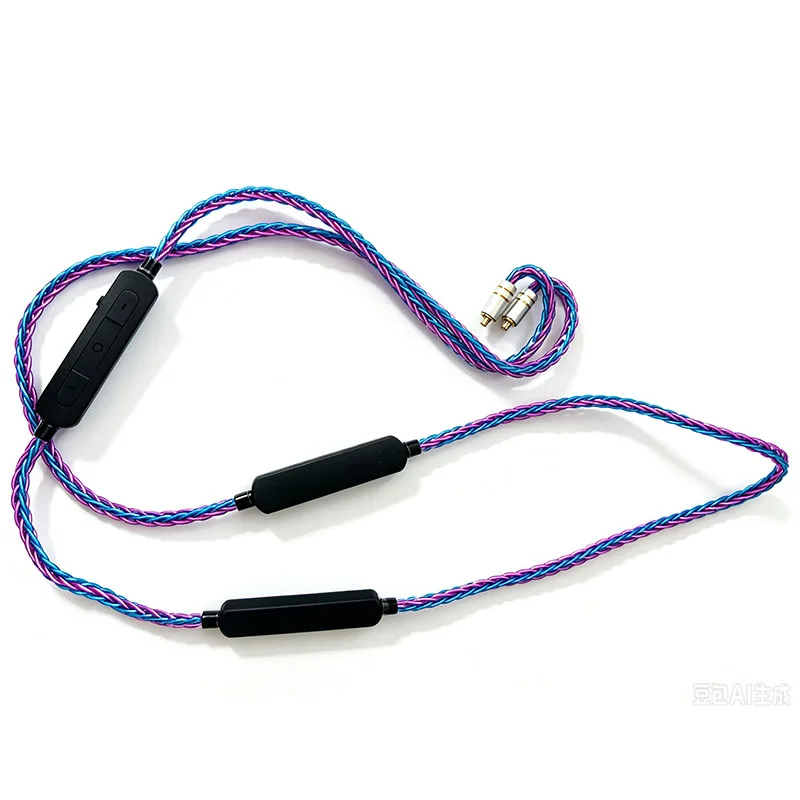 Dual Battery 8-Core Qualcomm QCC5181 Silver-Plated Bluetooth 6.0 Earphone Cable LDAC MMCX 0.75mm Upgrade Cable for KZ Kiwi Zhu 2