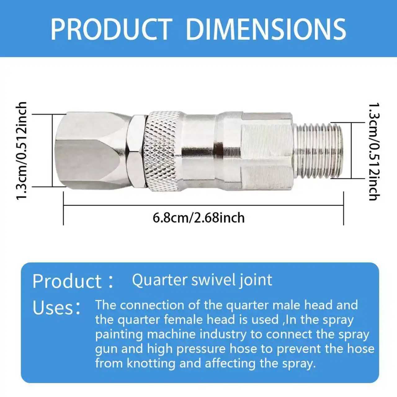 Airless Sprayer Hose Swivel Joint High Quality Universal Airless Sprayer High Pressure Pipe Connector Accessories