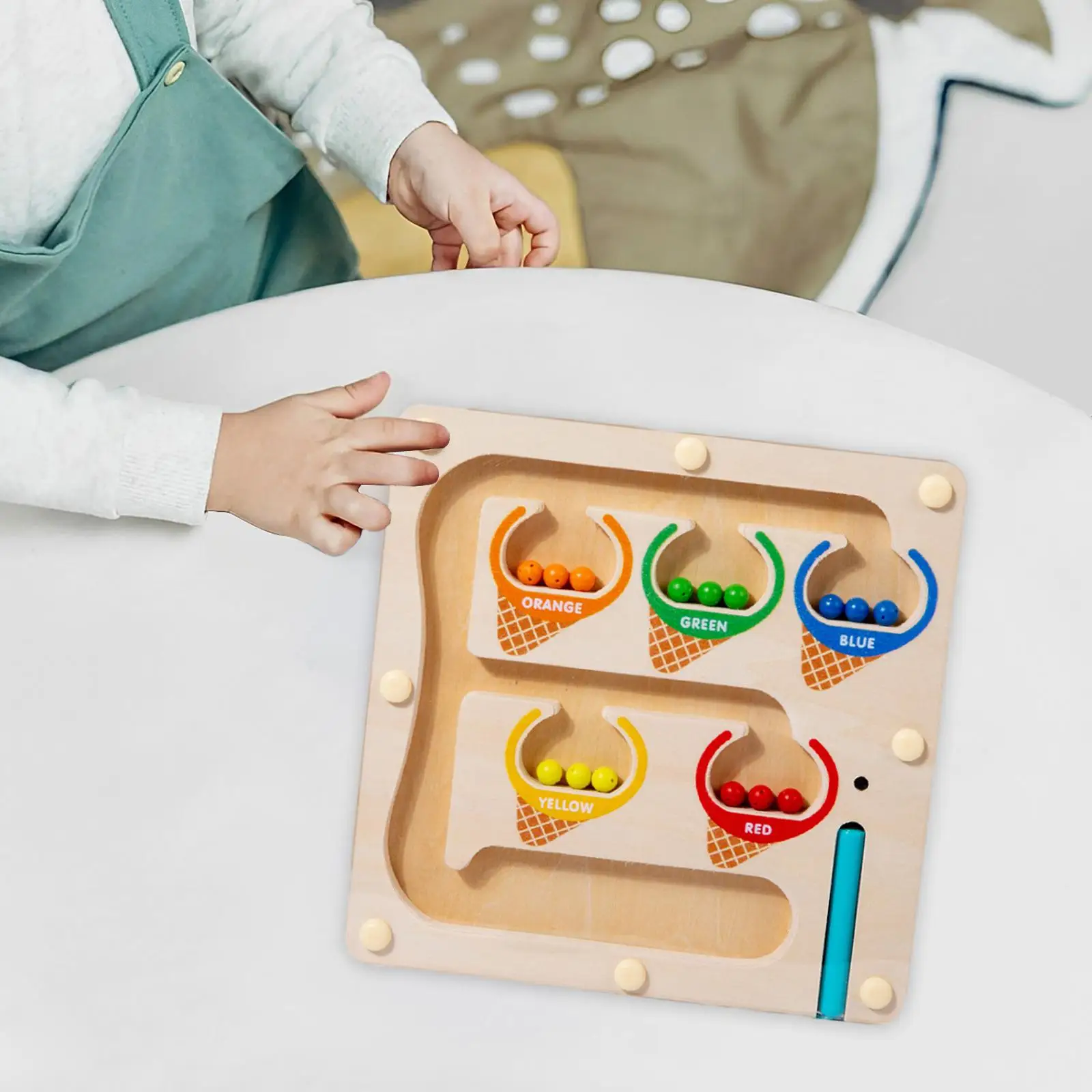 Juego de conteo de madera a juego, juguetes de habilidades de aprendizaje, juguetes de matemáticas, juguetes de viaje, tableros de rompecabezas magnéticos de madera para niños de 3 a 5 años en edad preescolar