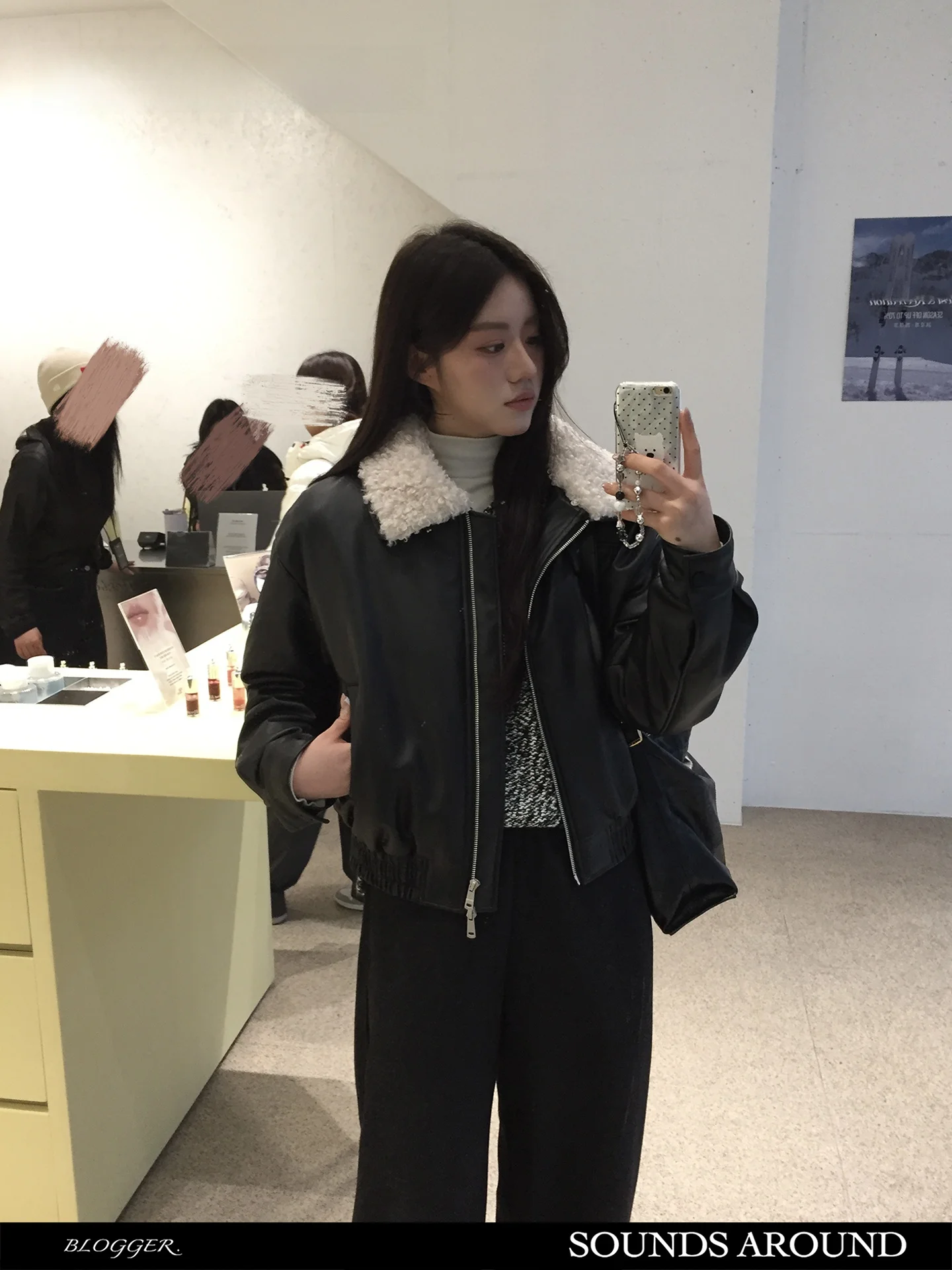 Retro thiened algodão jaet casaco de couro destacável gola de pele feminina casual faion longo sve couro do plutônio outerwear