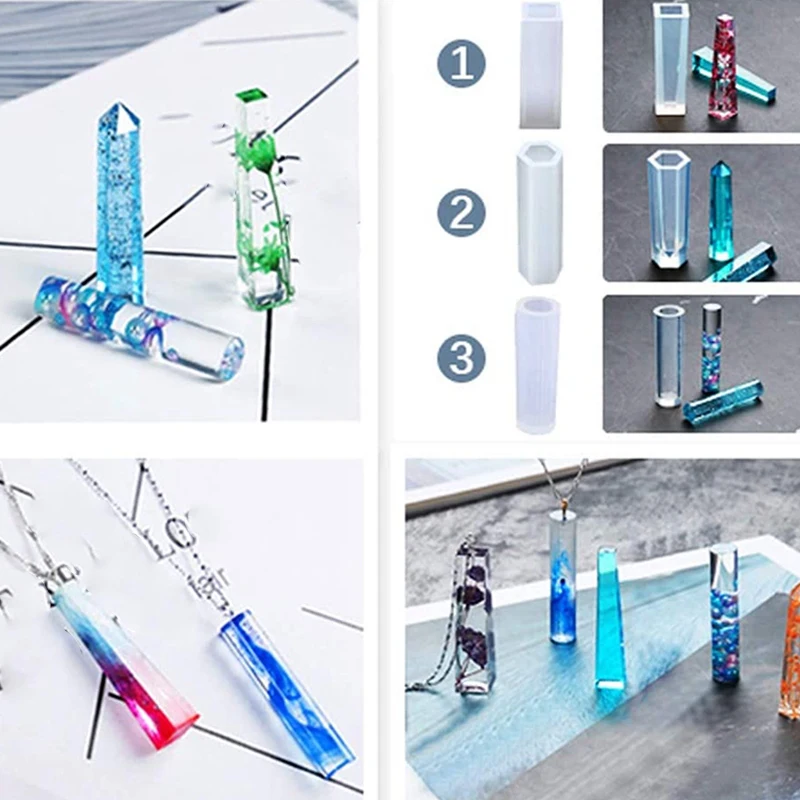 8Pcs Silicone Epoxy Resin Casting Art Molds Include Round, Square, Sphere, Pendant, Coaster For DIY Jewelry, Flower Pot