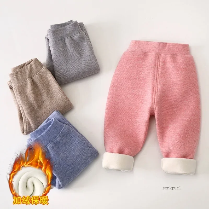 Children's Pant for Boys Girls Baby Trousers Autumn and Winter Thermal Pants for Kids Thickened Leggings image 2