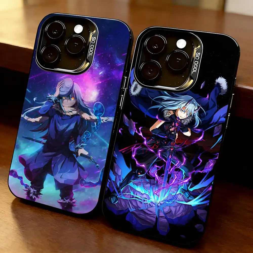 

T-Tensei Slime Datta-a Ken Phone Case For iPhone 17,16,15,14,13,12,11 Plus,Pro Max,XS,Colorful Silver Phone case Funda Cover