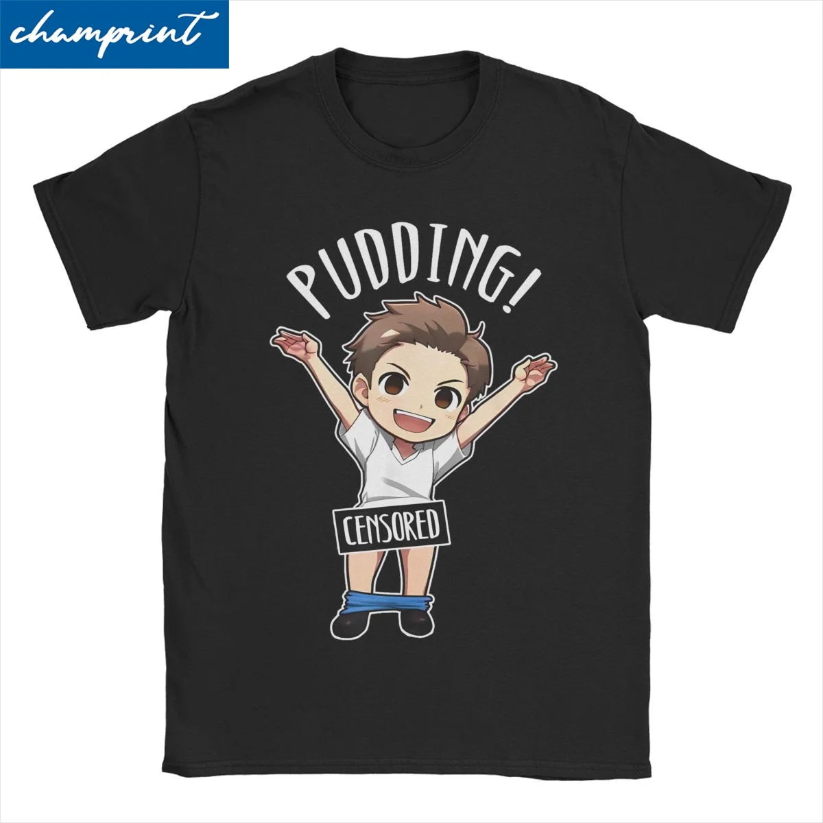 Chibi Pudding Scene Funny for Men Women T Shirts Supernatural Leisure Tee Shirt Short Sleeve T-Shirts Cotton Summer Clothing