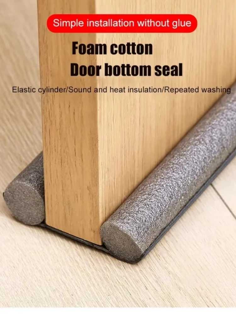 2er-Pack flexible Türdichtung, untere Dichtungsleiste, Wetterschutzleiste, Kälteschutz, Spaltstopper, dickere Dichtungsleiste 93 Men Di – Detail 1
