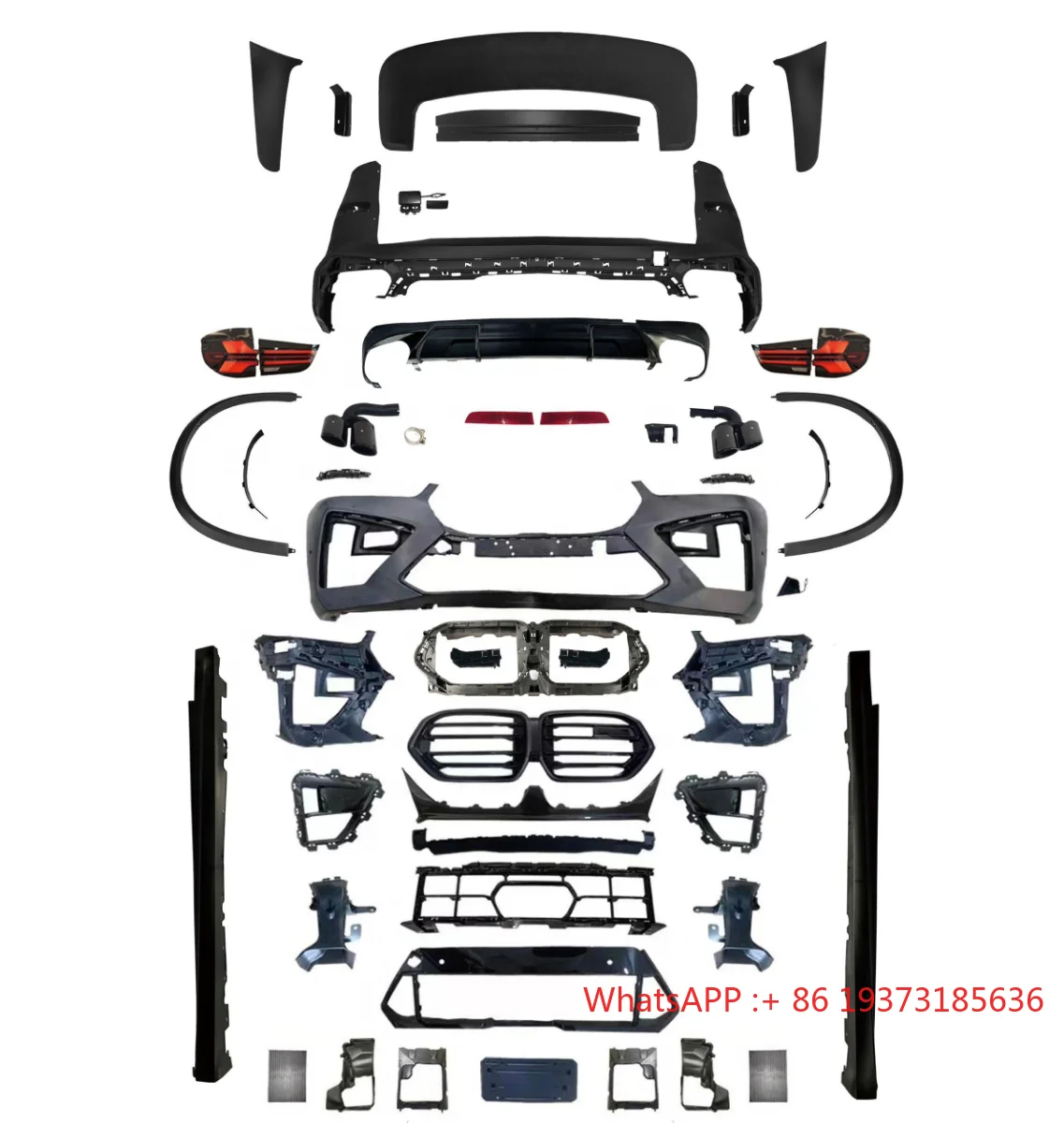 With Fenders Hood Headlights Taillight Non-damaged BodyKit for BMW X5 E70 2008-2013 Upgrade to 2023-2024 G05LCI F95 X5M