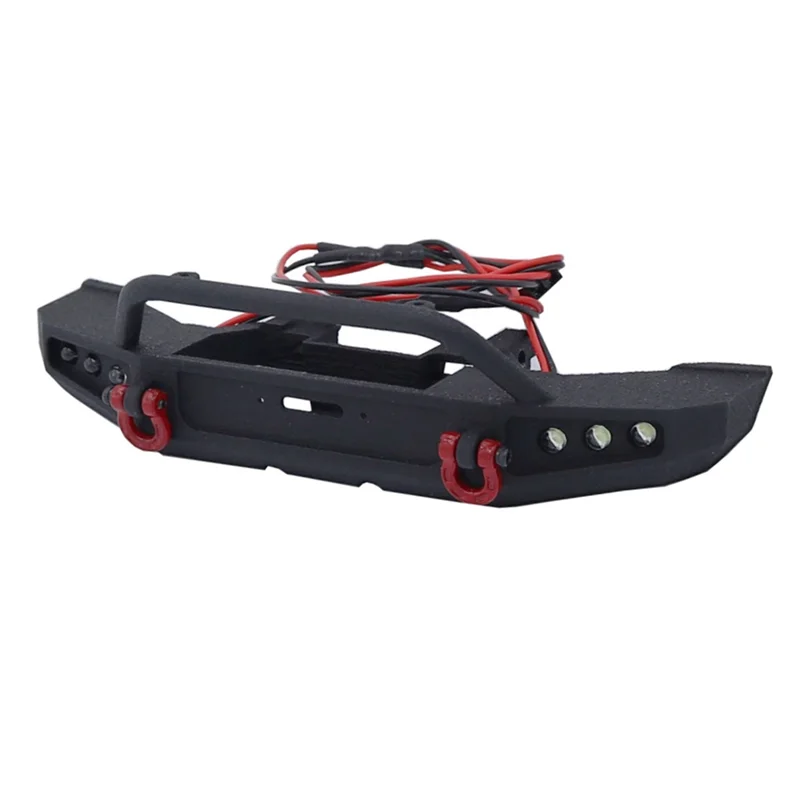

B78B-RC Car Front Bumper Black Front Bumper With LED Light For TRX4M Bronco 1/18 RC Crawler Car Upgrade Parts Accessories