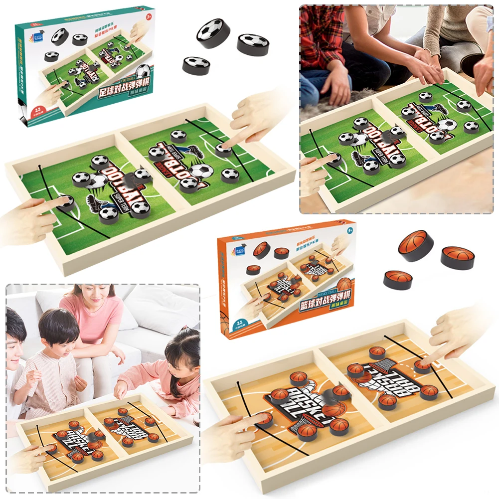 Table Hockey Paced Sling Board Game Fast Sling Puck Winner Party Game Parent-child Family Interactive Desktop Battle Board Game