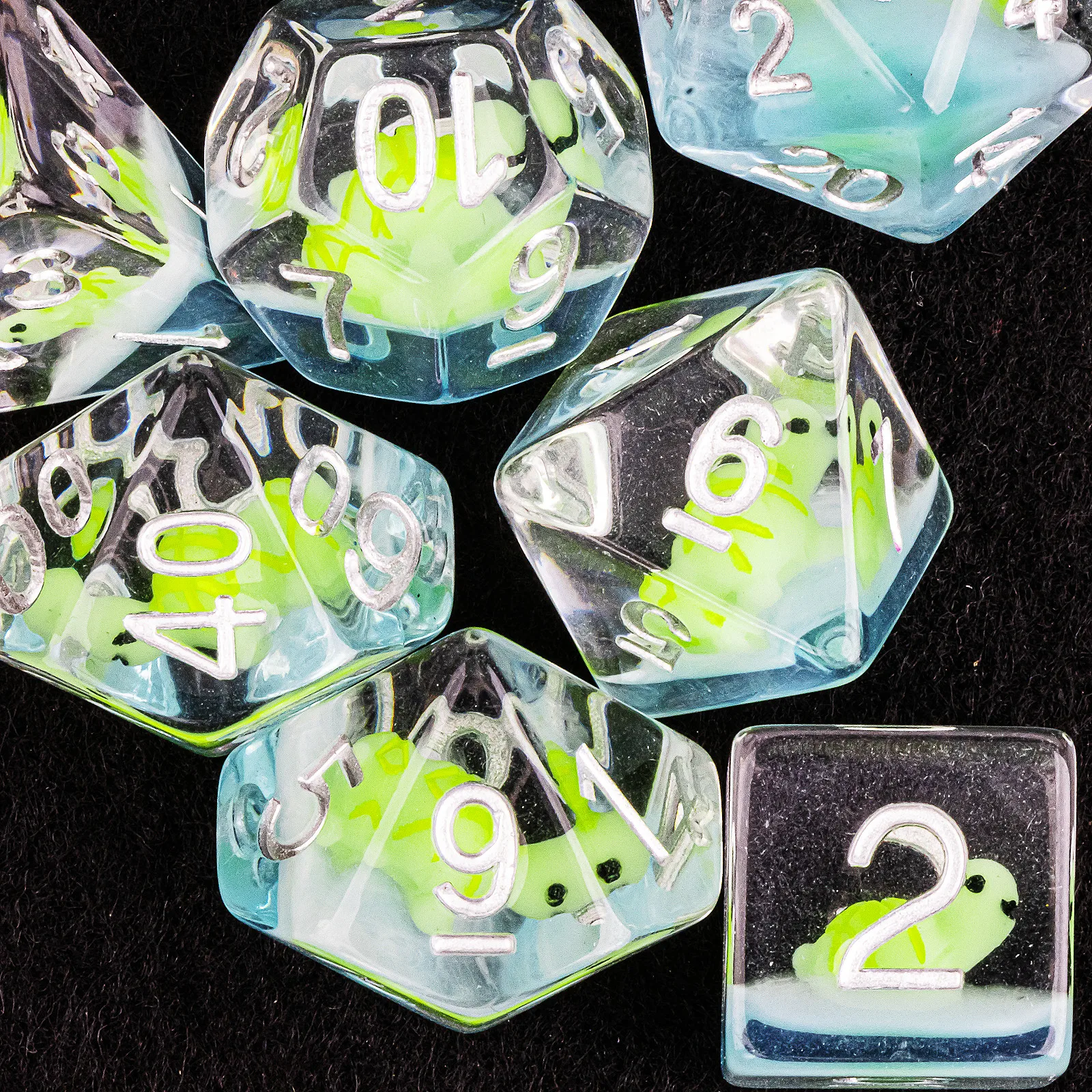 round corner resin dice, polyhedral Fox dice