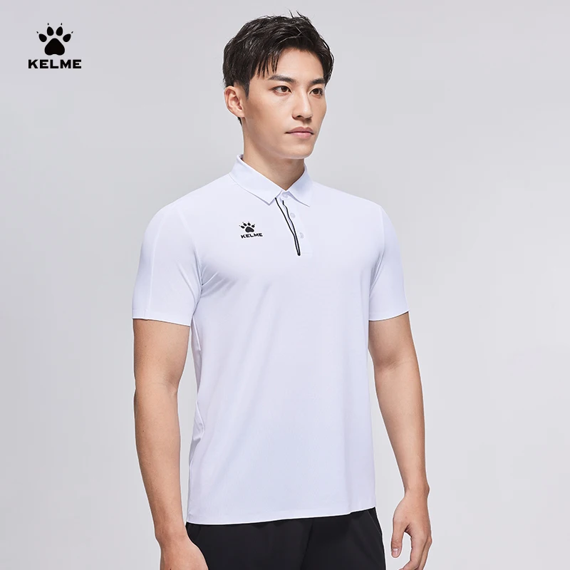 KELME running sport POLO shirt men lapel summer breathable comfortable T-shirt casual short-sleeved tops