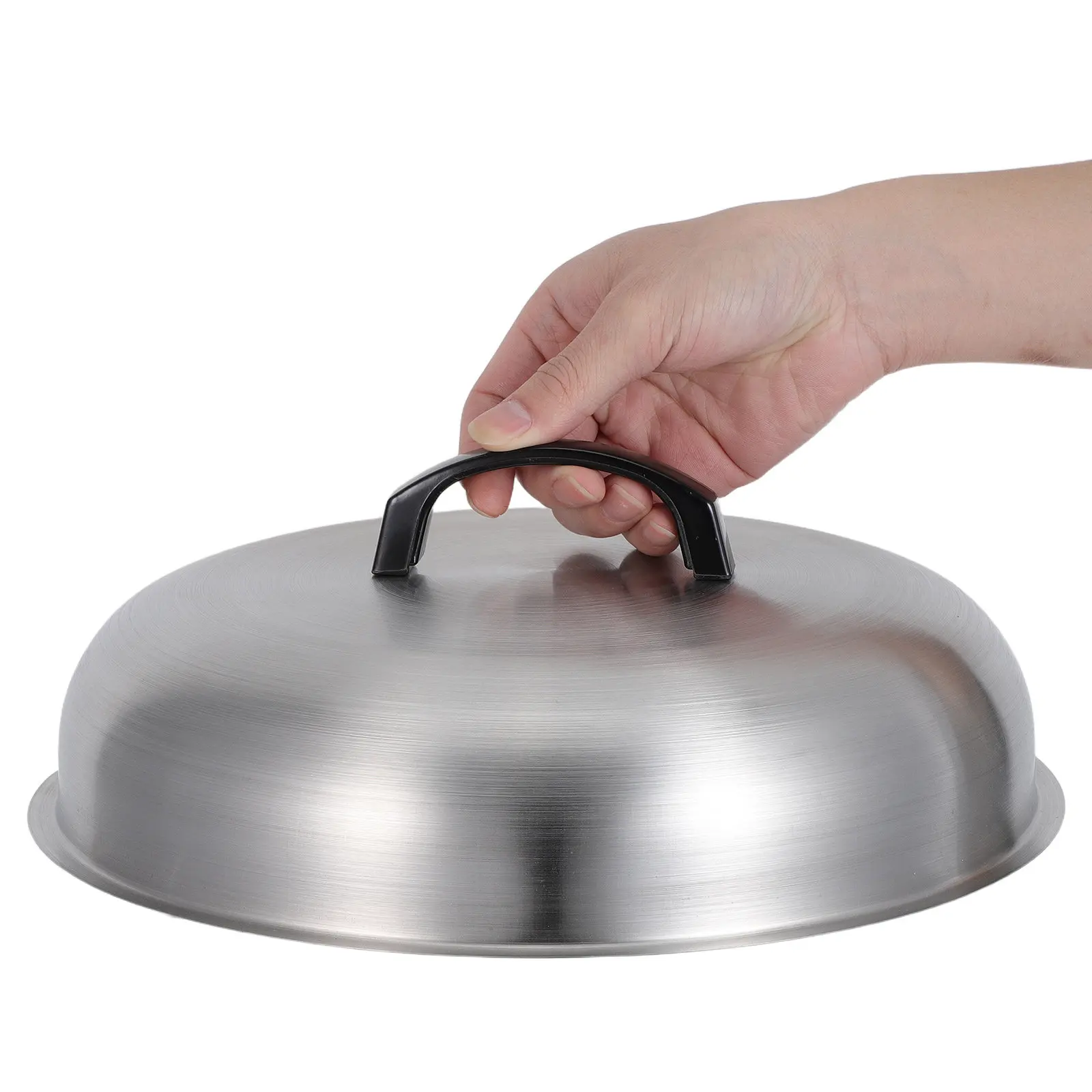 Tapa de Acero Inoxidable para Asar y Derretir, 11.61x11.61x4.72 Pulgadas, para Hamburguesas y Queso, Ideal para Cocina, Barbacoa y Catering