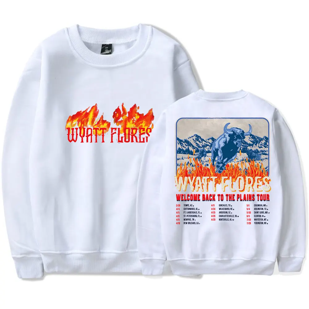 Wyatt Flores Welcome Back To The Plains Tour Merch Crewneck Sweatshirts Cosplay Women Men Fashion Long Sleeve