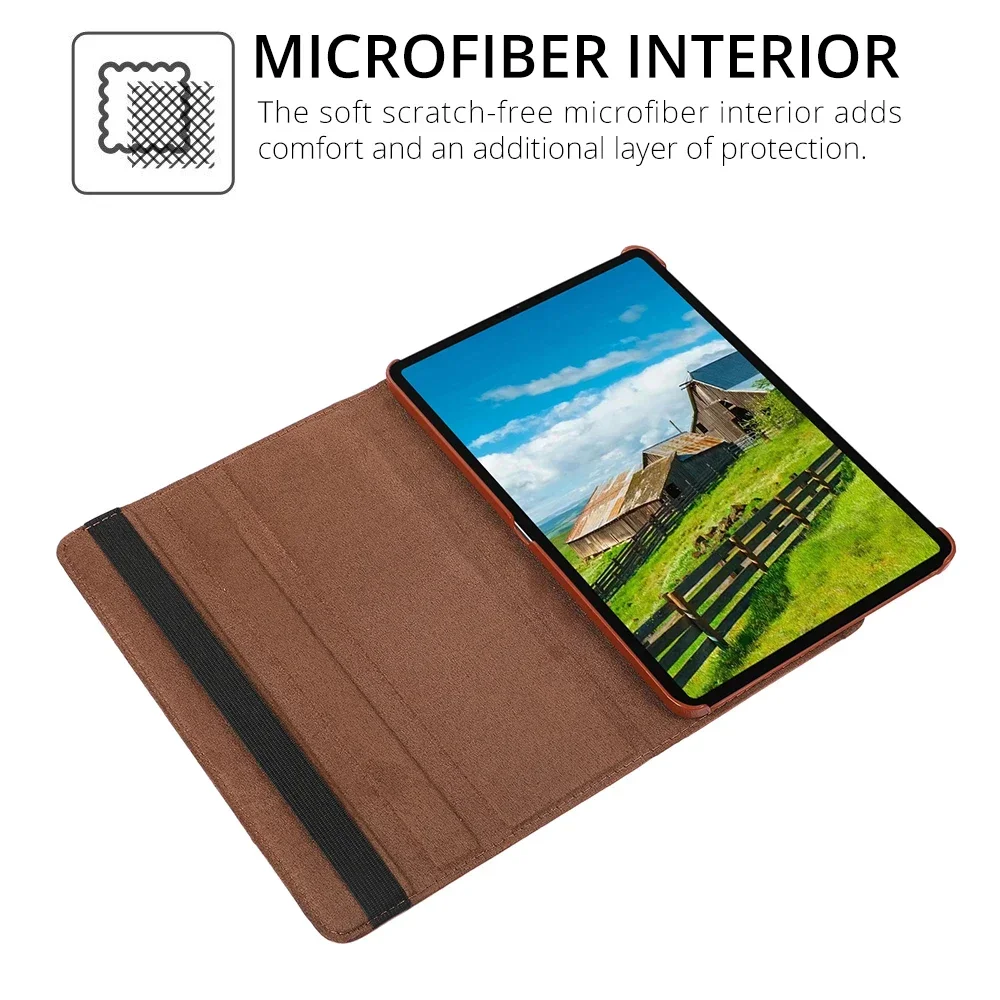 360° Rotating Flip Leather Tablet Case for Xiaomi Pad 5 6 Pro 11 6S Pro 12.4 Redmi Pad Pro 12.1 Inch SE 11 10.61 Protect Cover