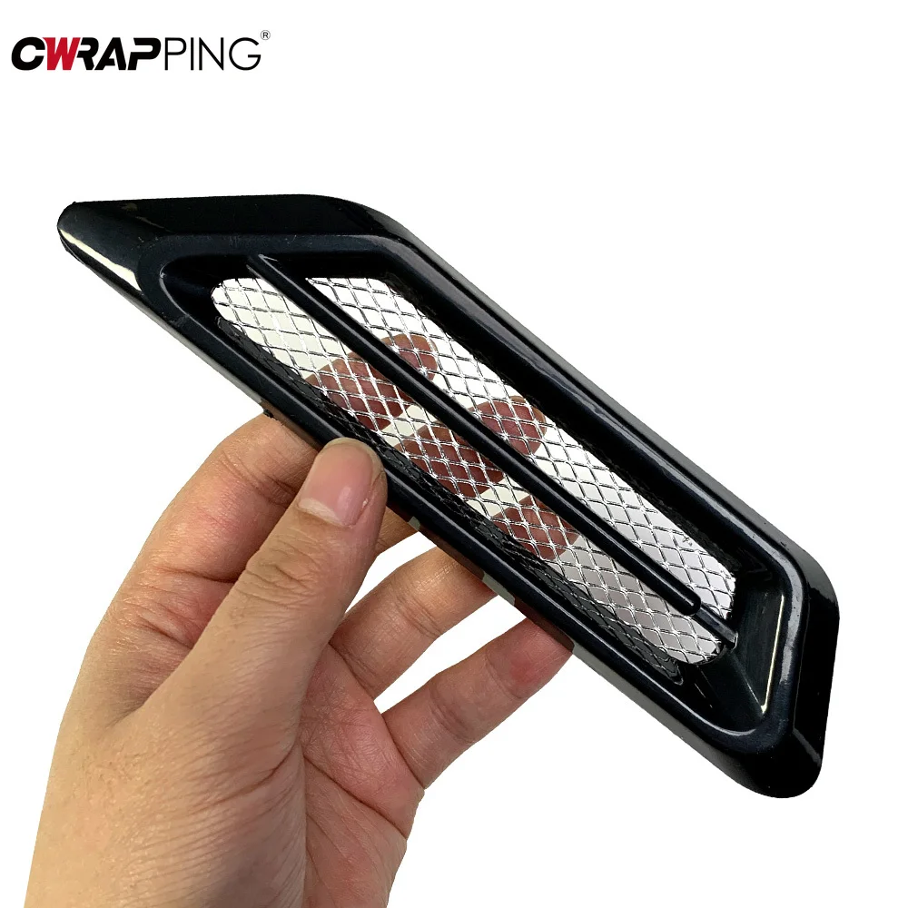 العالمي 2 قطعة سيارة SUV تدفق الهواء الحاجز الجانب تنفيس أعواد تزيين السيارات العامة ديكور لملصقات السيارات الجانبية التصميم #4