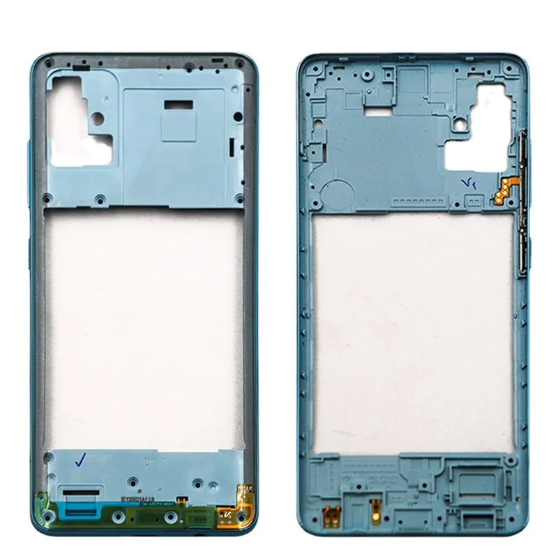 For Samsung Galaxy A51 A515 A515F A515FN Battery Back Cover A51 Plastic Housing Case Middle Frame Chassis Volume Side Key