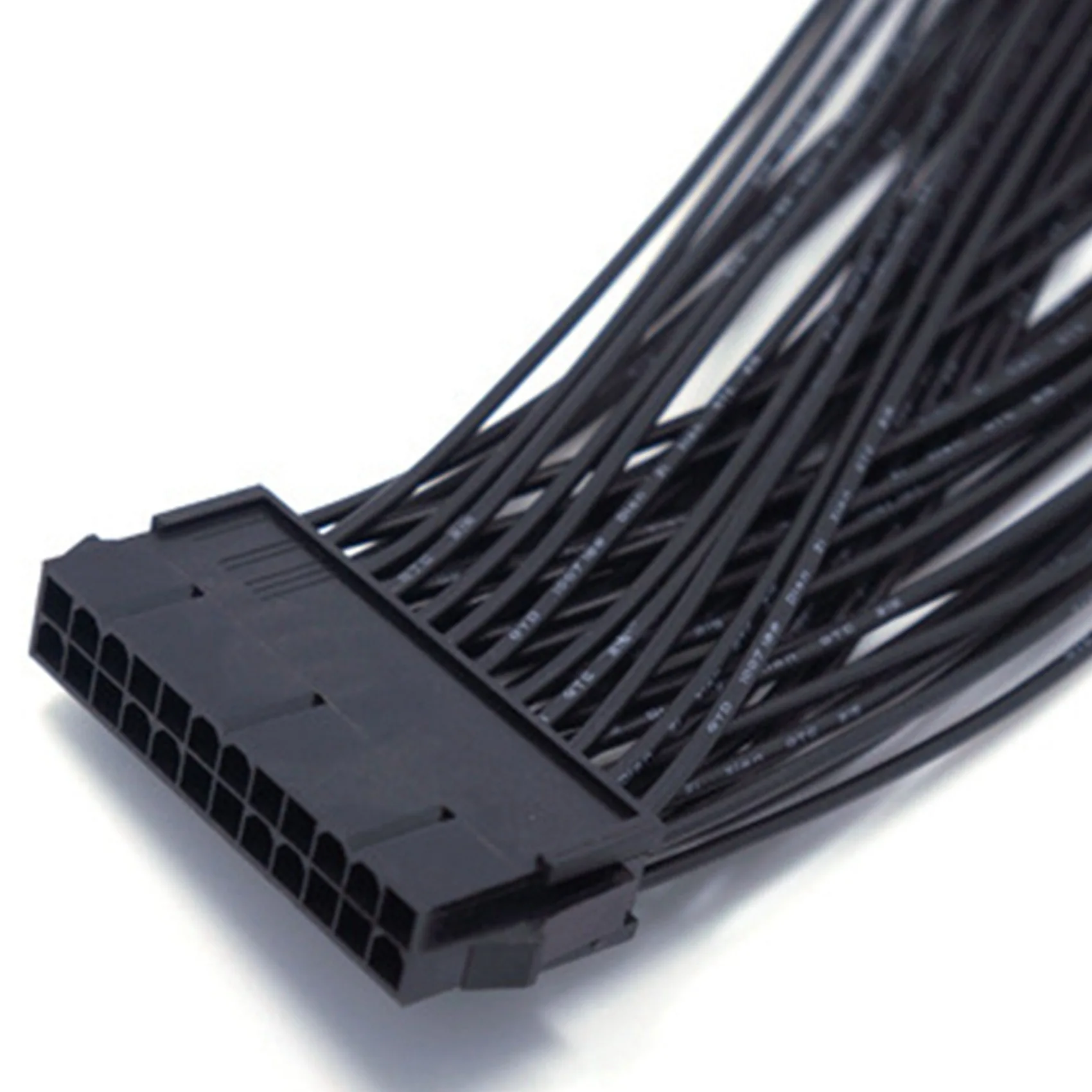 New--2X ATX 24Pin 1 To 2 Port Power Supply Extension Cable PSU Male To Female Splitter 24PIN Extension Cable