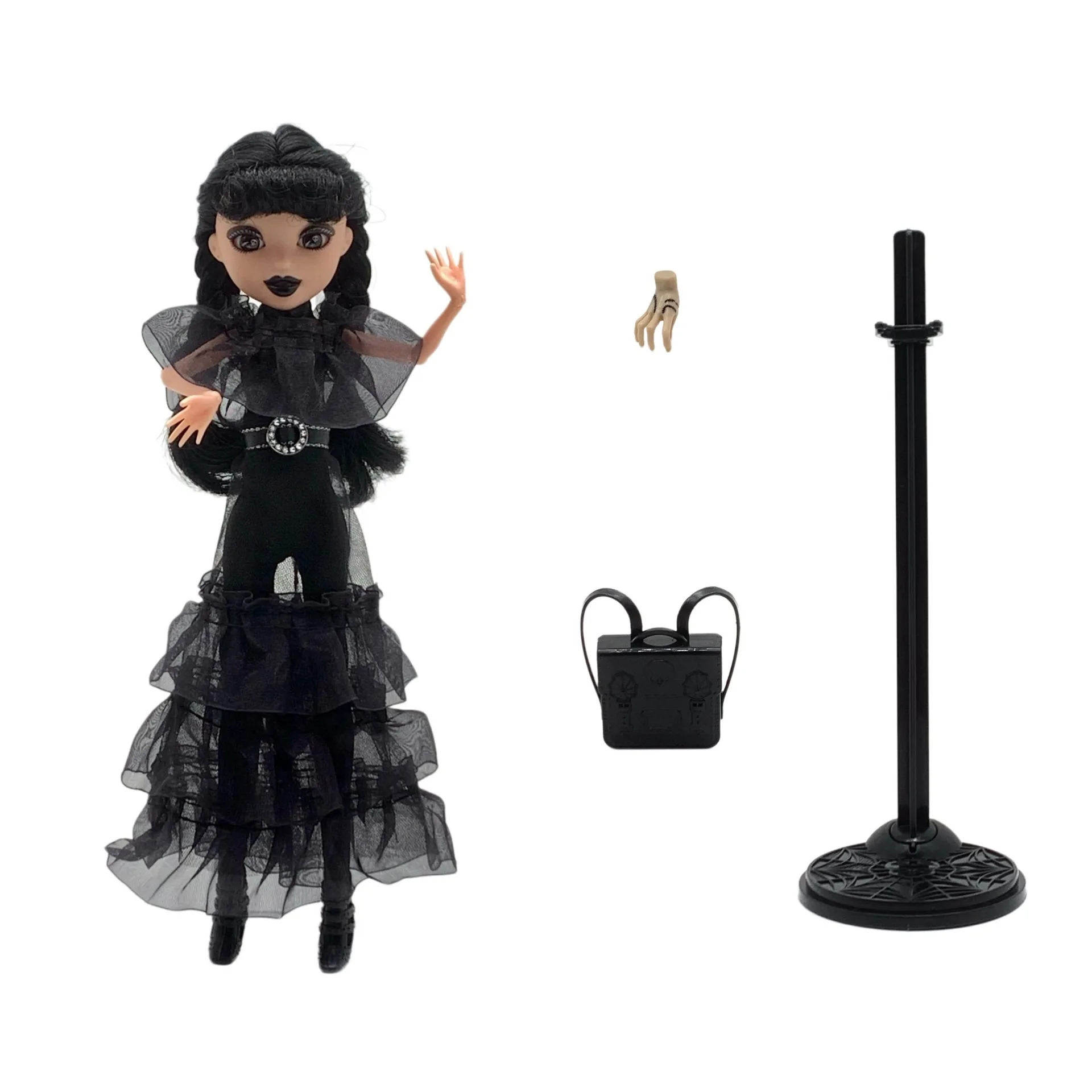Monster High School Adams Doll Wednesday with Gothic Black Dress Dress Dress Doll Room Decoration Model Children's Toy Gift