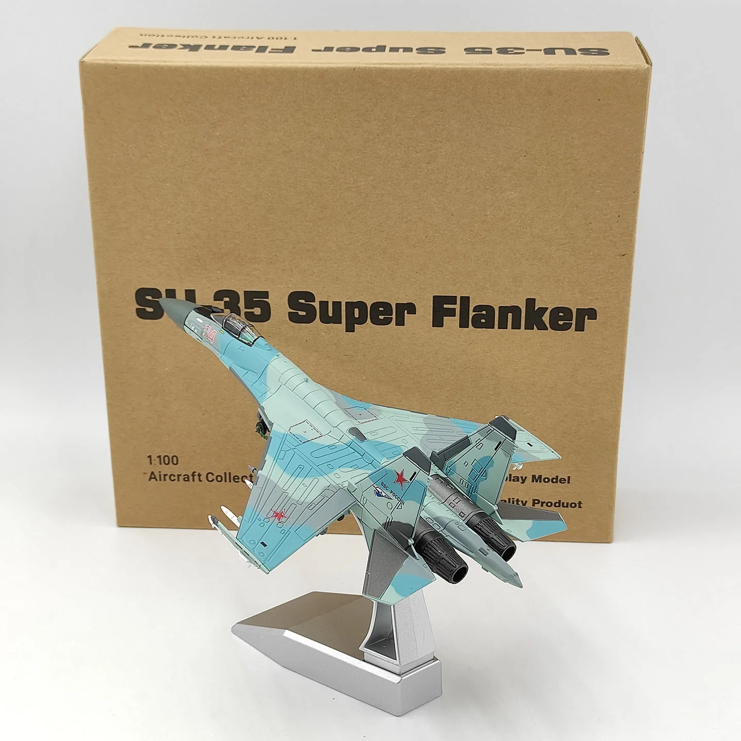 Diecast 1:100 Scale SU-35 Super Flanker Alloy Aircraft Model