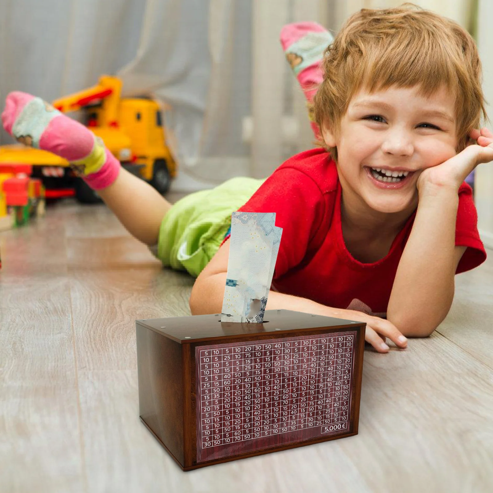 Autocollant d'économie d'argent marron clair, 50 pièces, traceur d'épargne pour tirelire, boîte d'argent, tableau numérique, étiquettes de banque de pièces de monnaie, défi de comptage