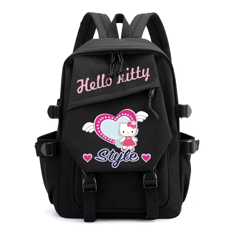 Sanrio Nieuwe Hellokitty Schooltas Bedrukking Lichtgewicht Schattige Cartoon Student Schooltas Computer Canvas Rugzak Vrouw