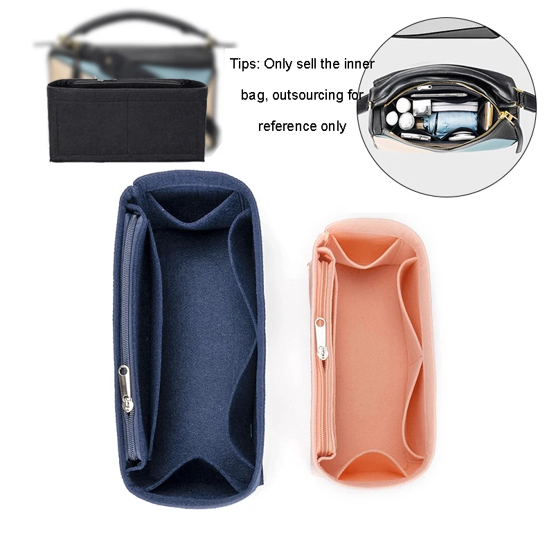 

Insert Bag Organizer Makeup Small Mini Handbag Purse Organizers Travel Inner Bags Storage For Loewe Puzzle Felt Cloth