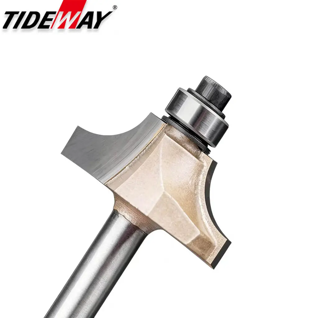 Tideway Carbide Beading Bit with Ball Bearing 1/4 1/2 Inch Shank Milling Cutter Woodworking Tools CNC Engraving For MDF Plywood