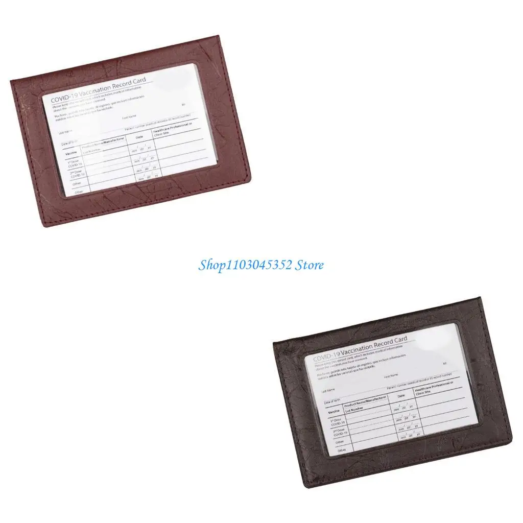 حامل بطاقات مدمج بلون موحد لجواز السفر مع فتحة شفافة لبطاقة الهوية وحقيبة تخزين من البولي فينيل كلوريد المقاوم للماء #1