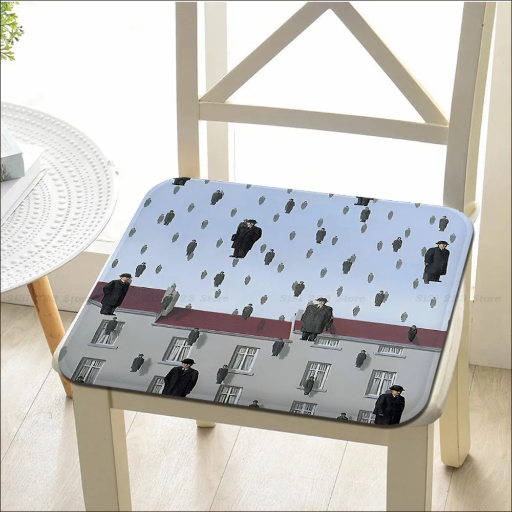 Cute art painting Rene Magritte Cushion Mat Simplicity Multi-Color Dining Chair Cushion Seat For Office Desk Outdoor Cushions