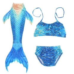 Kids Mermaid Tail for Girls Swimsuit Children The Little Mermaid Costume Beach Bikini Bathing Suit for Swimming No Flippers