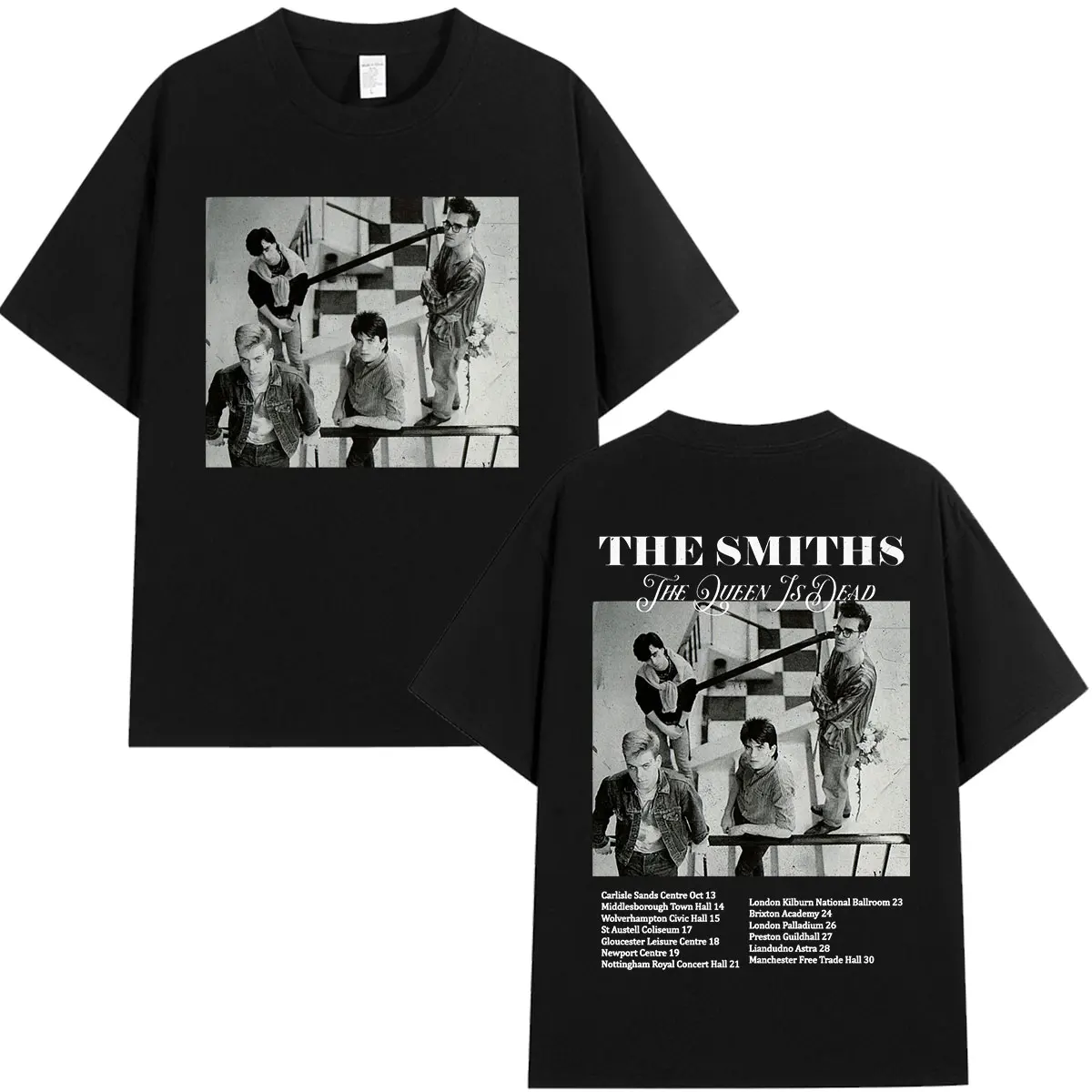 The Smiths The Queen Is Dead T Shirts 1980's Indie Morrissey Oversized T-shirt Vintage Punk Rock Band T-shirts Streetwear Unisex