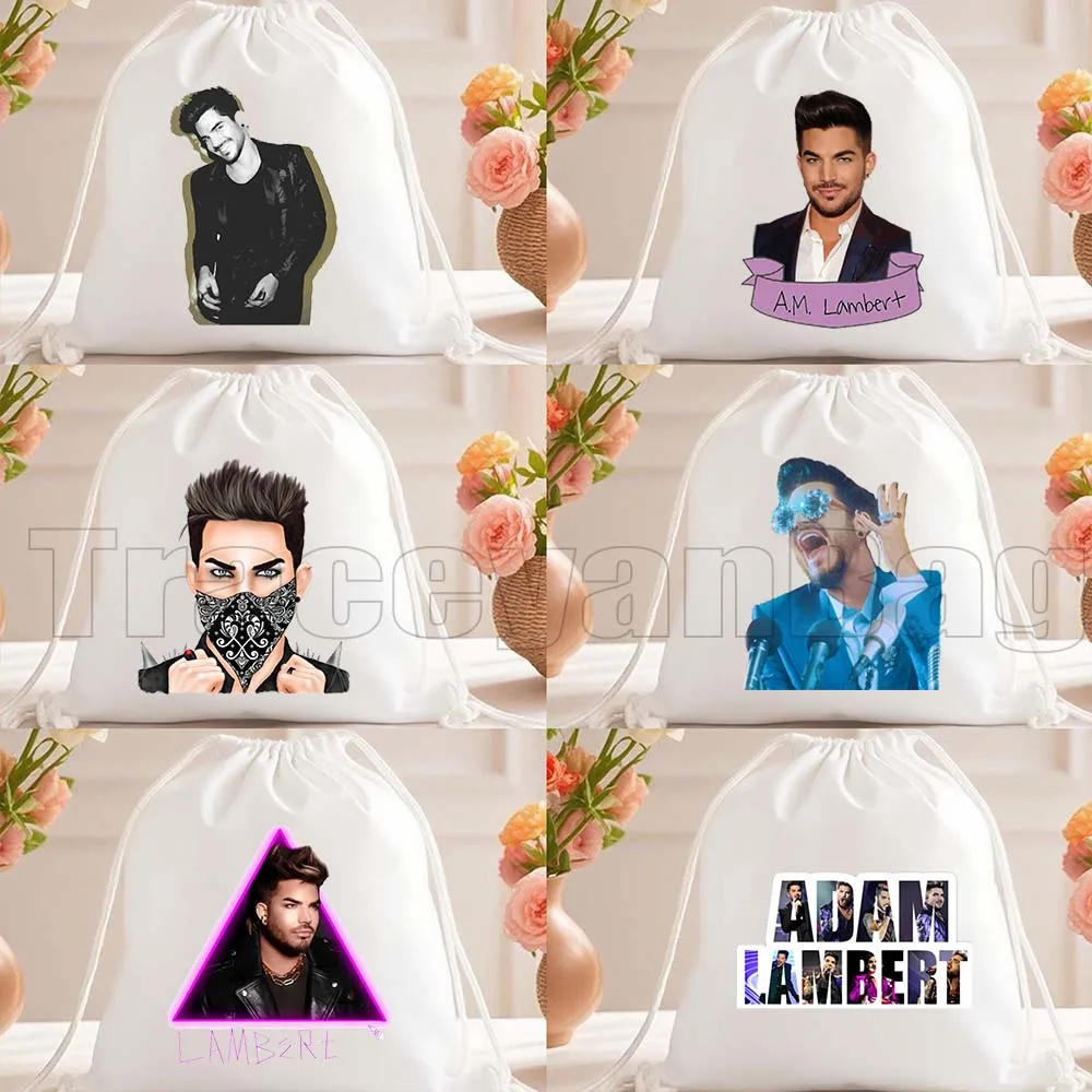 

Постер с изображением Адама Ламберта, милый подарок для фанатов музыки, сумки на шнурке, футбольный рюкзак, спортивная сумка, сумка-мешок для бега, занятий спортом, йогой