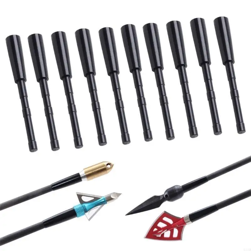 

10Pcs Arrows Inserts Arrowheads Connector Arrows Shaft And Arrowheads Seats