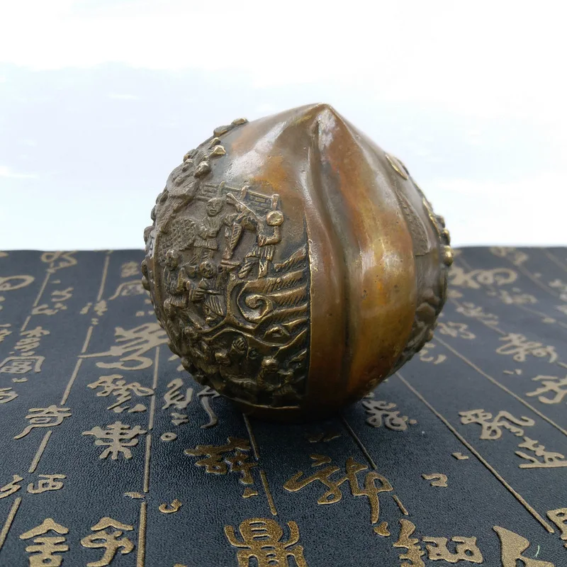 Handmade Brass Craft: Hundred Peach Tree Sculpture, Metal Ornament Gift