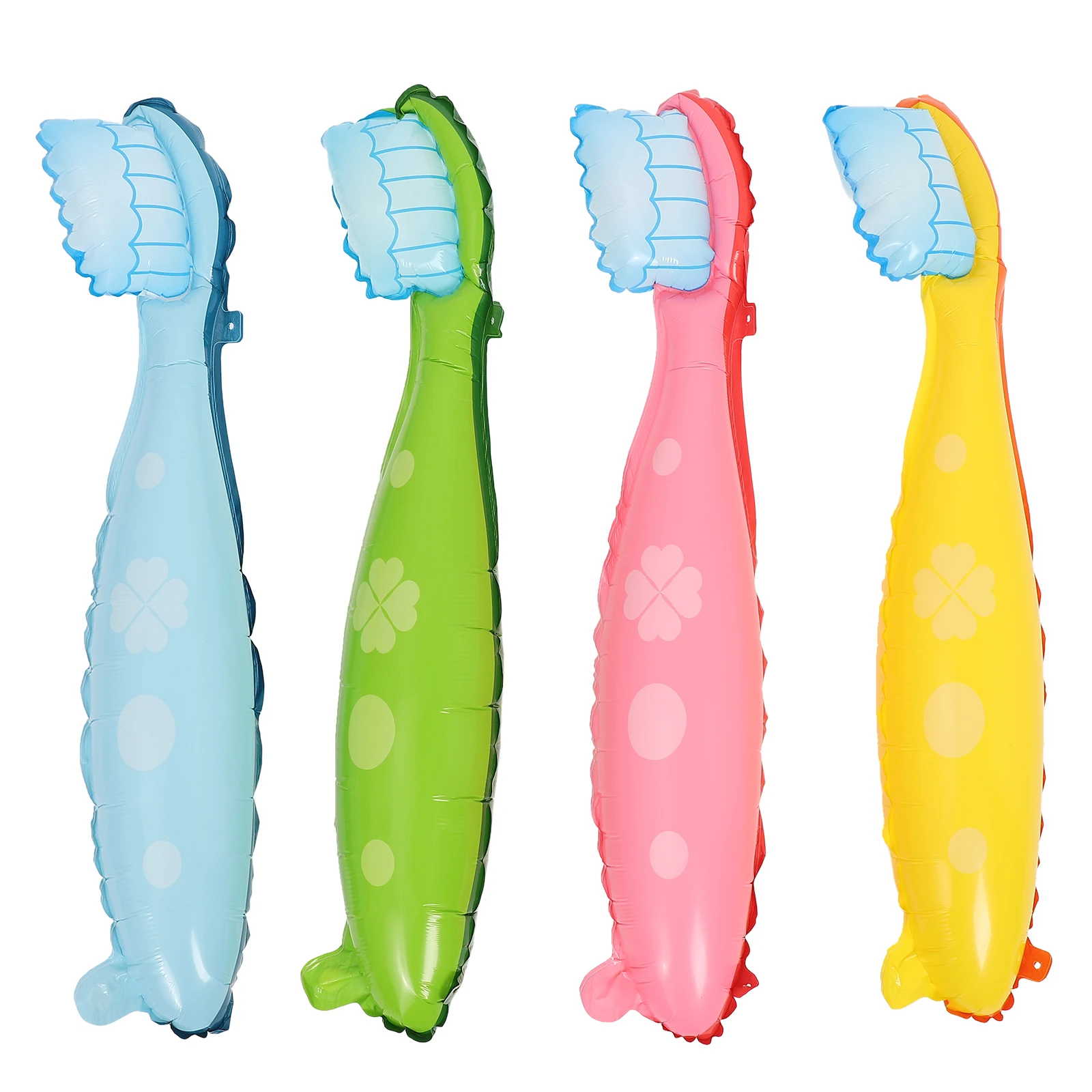 

4 Pcs Tooth Balloon Toothbrush Party Decoration Balloons Whitening Giant Decorations