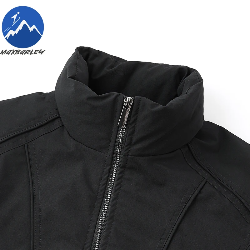 Maxbarley 2026 الرجال أسفل سترة الشتاء الشارع العمودي طوق الأبيض بطة أسفل معطف دافئ الكورية سميكة البيسبول دعوى سترة منفوخة